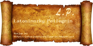 Latosinszky Pellegrin névjegykártya